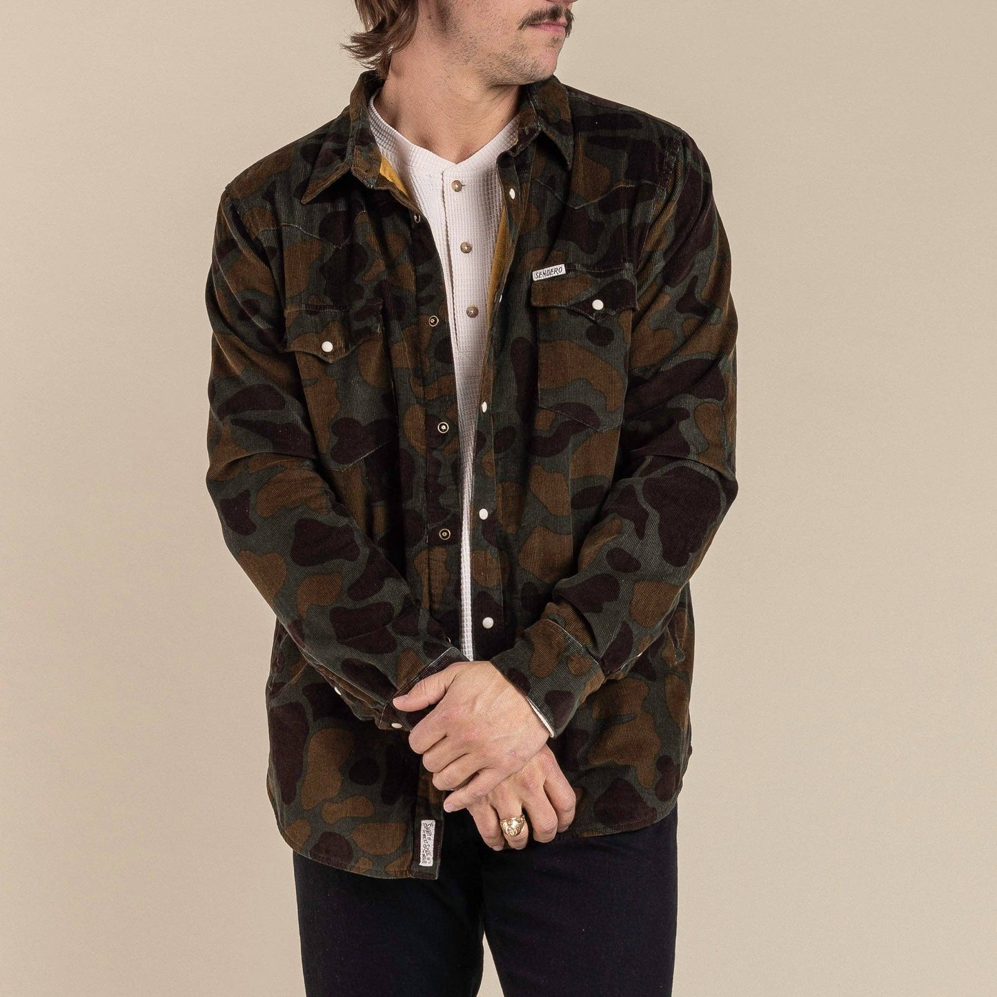 Desperado Shacket: Woodland Camo
