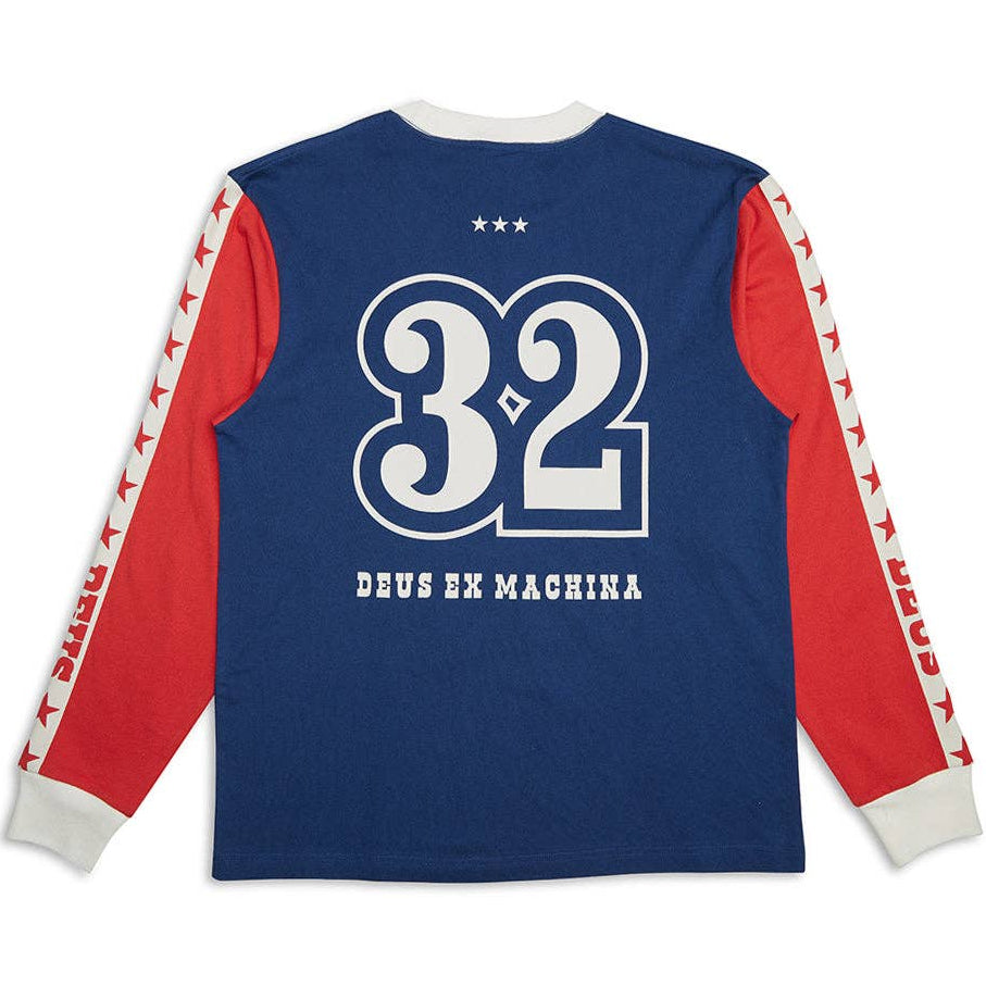 Round Up Long Sleeve Tee - Red-Blue