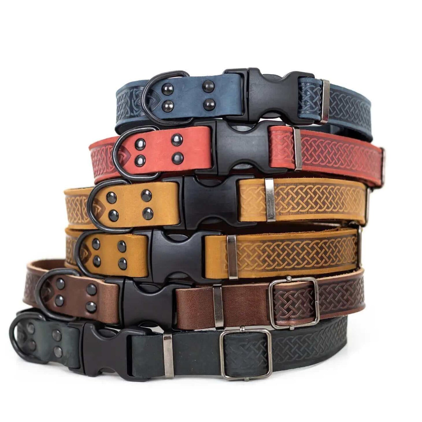Celtic Sport Style Soft Leather Euro Dog Collar