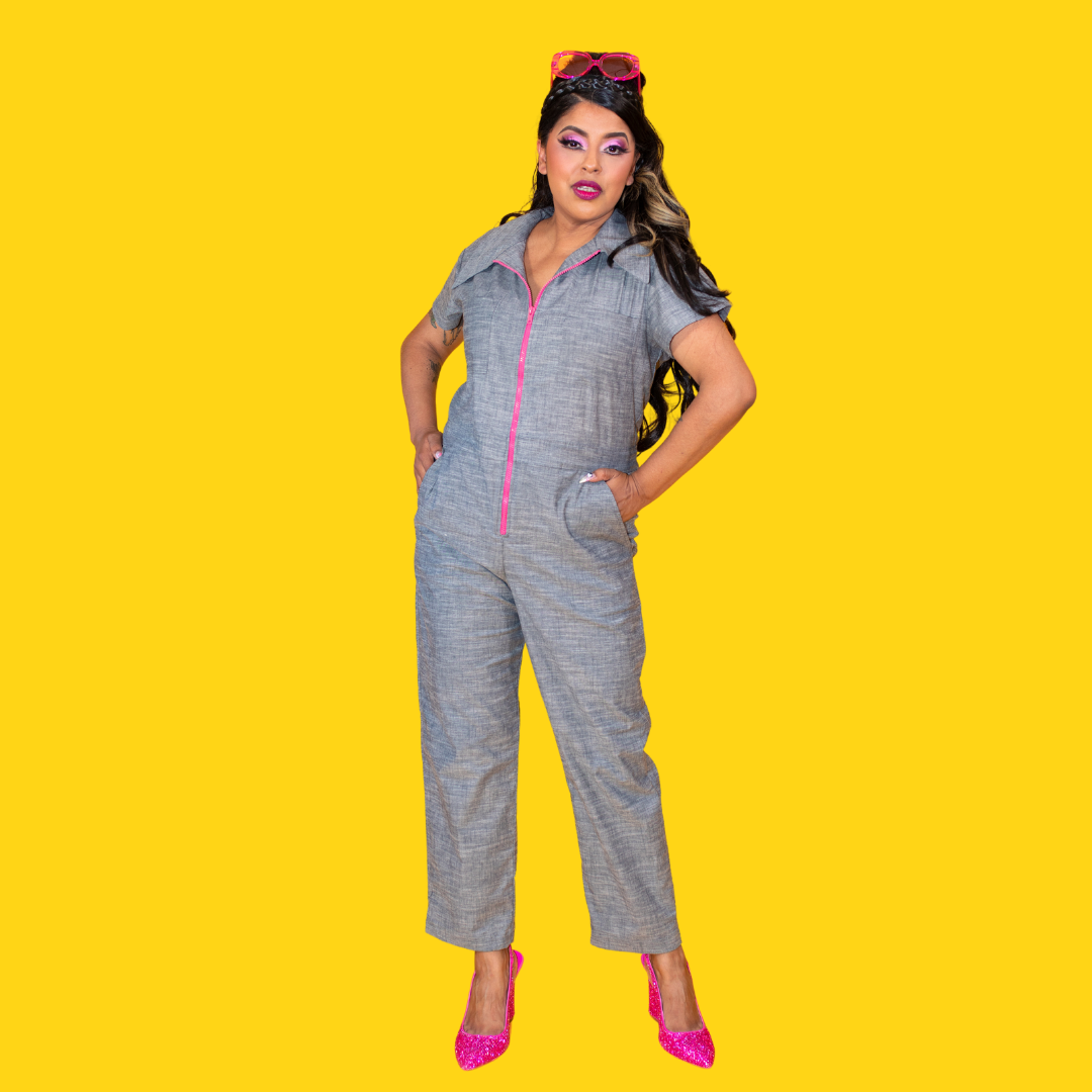 Denim Jumpsuit in Hazy Day