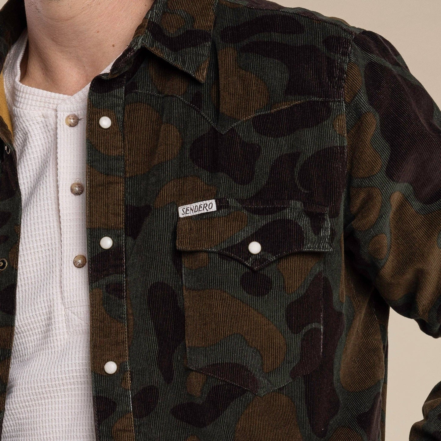 Desperado Shacket: Woodland Camo