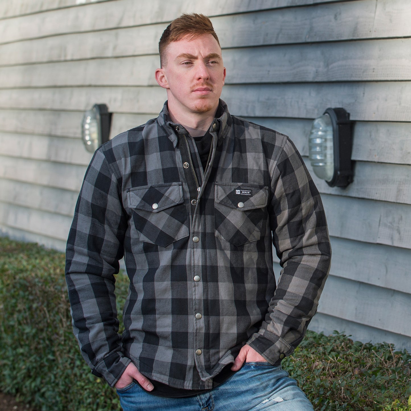 Axe Riding Shirt - Grey/Black