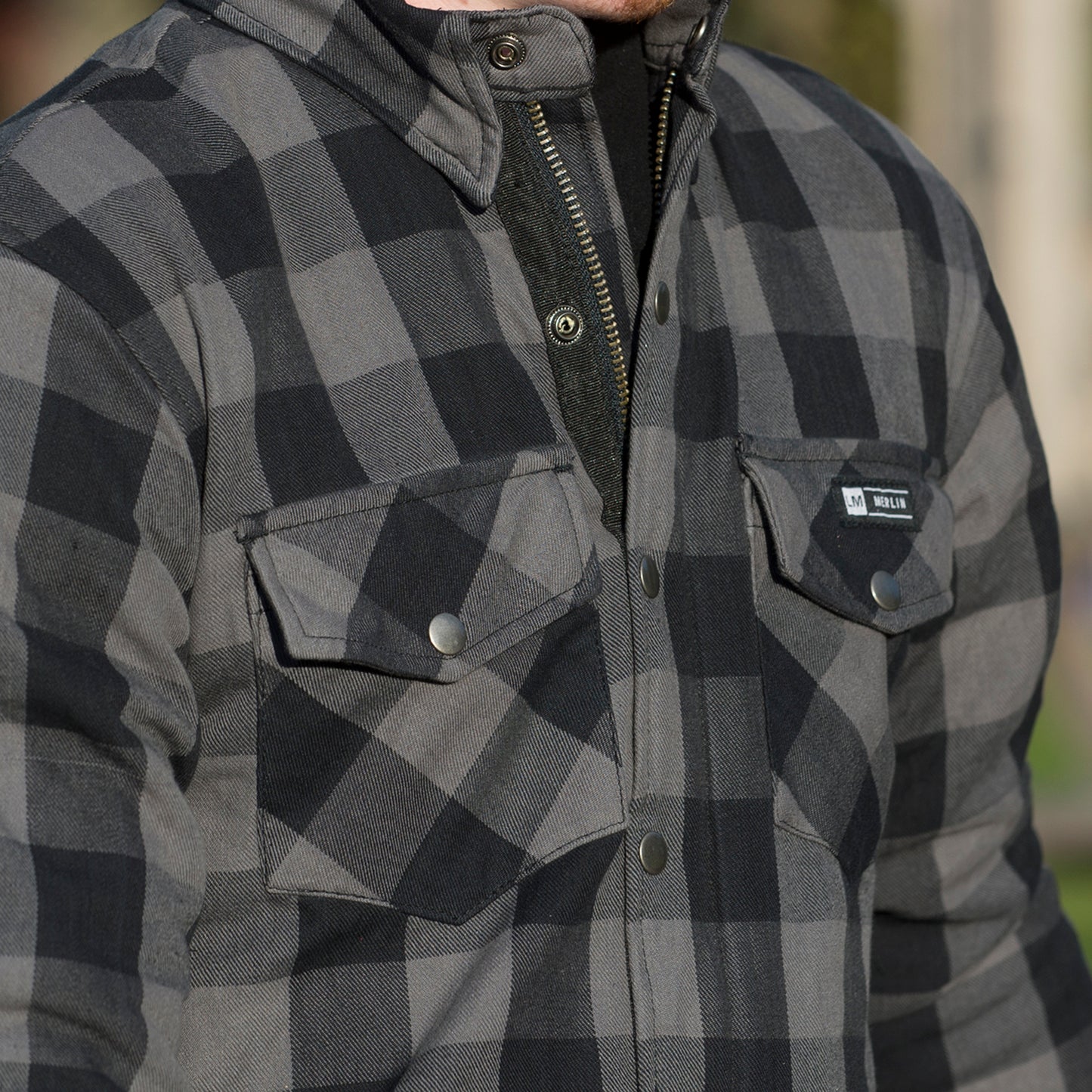 Axe Riding Shirt - Grey/Black
