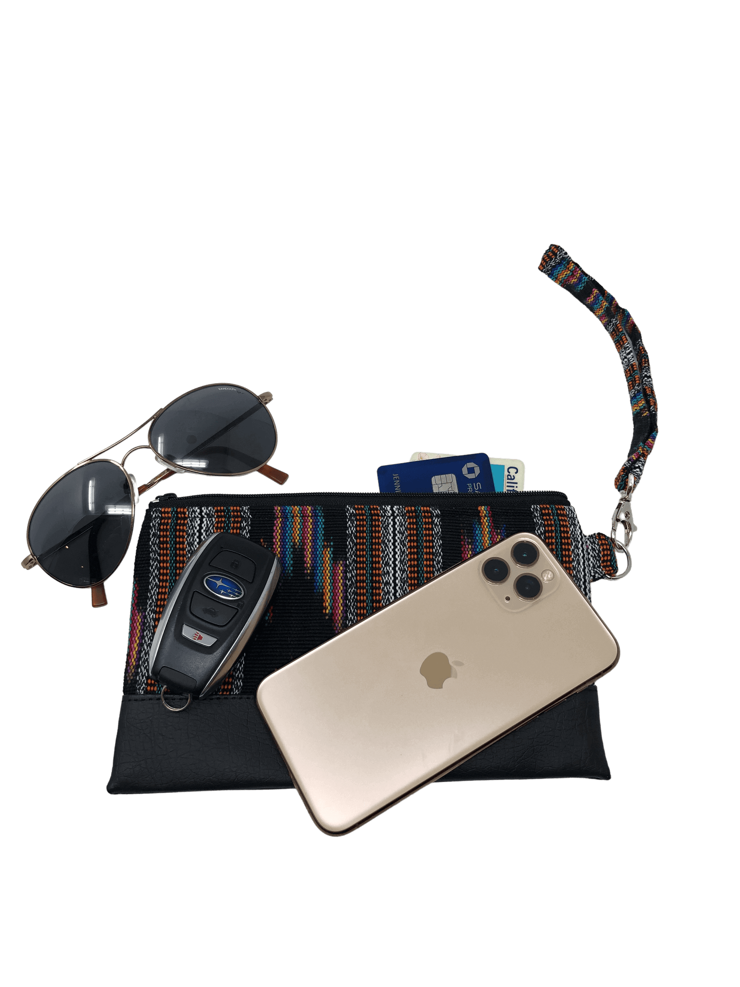 Technicolor Rainbow Wristlet back