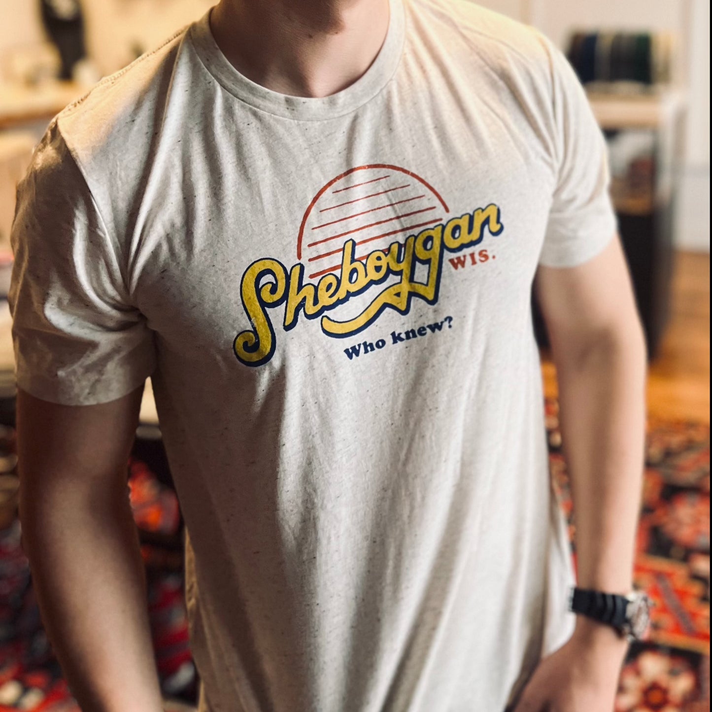 Sheboygan Tee Shirt - Who Knew male model