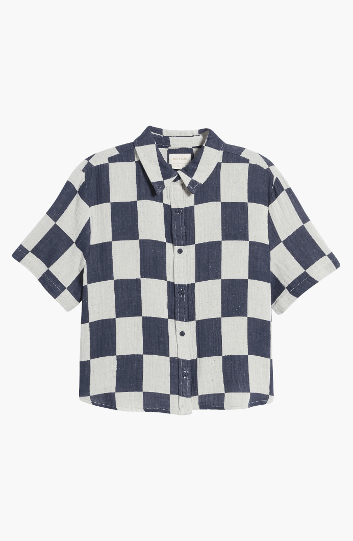 Mykonos Boxy S/S Woven - Washed Navy