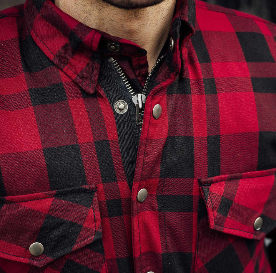 Axe Hydro Waterproof Riding Shirt - Red Plaid