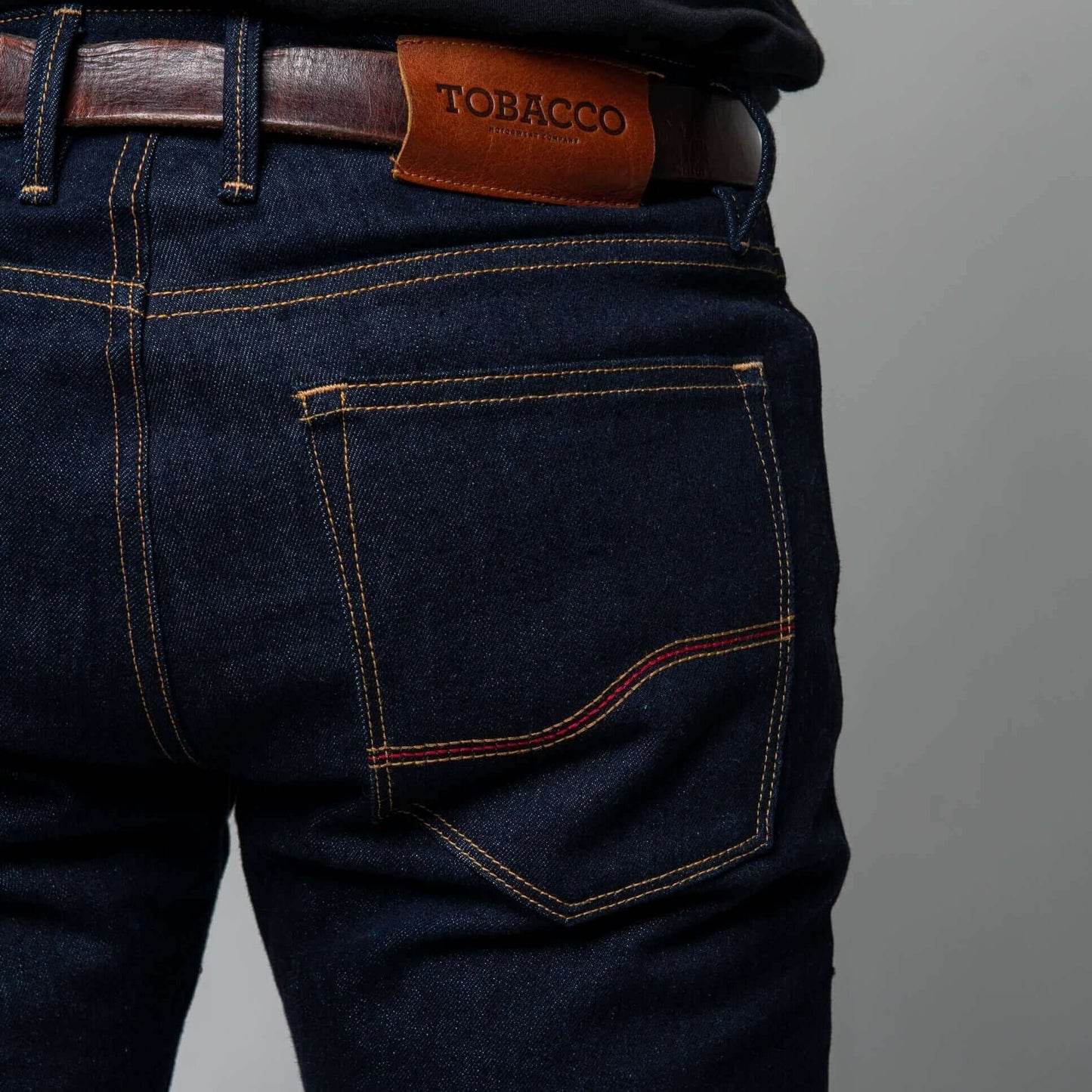 Tobacco Motorwear Ironsides Indigo Armored Jeans back pocket