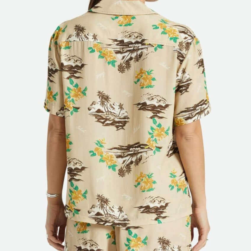 Brixton Bunker Paradise S/S Woven Safari Female Model Back