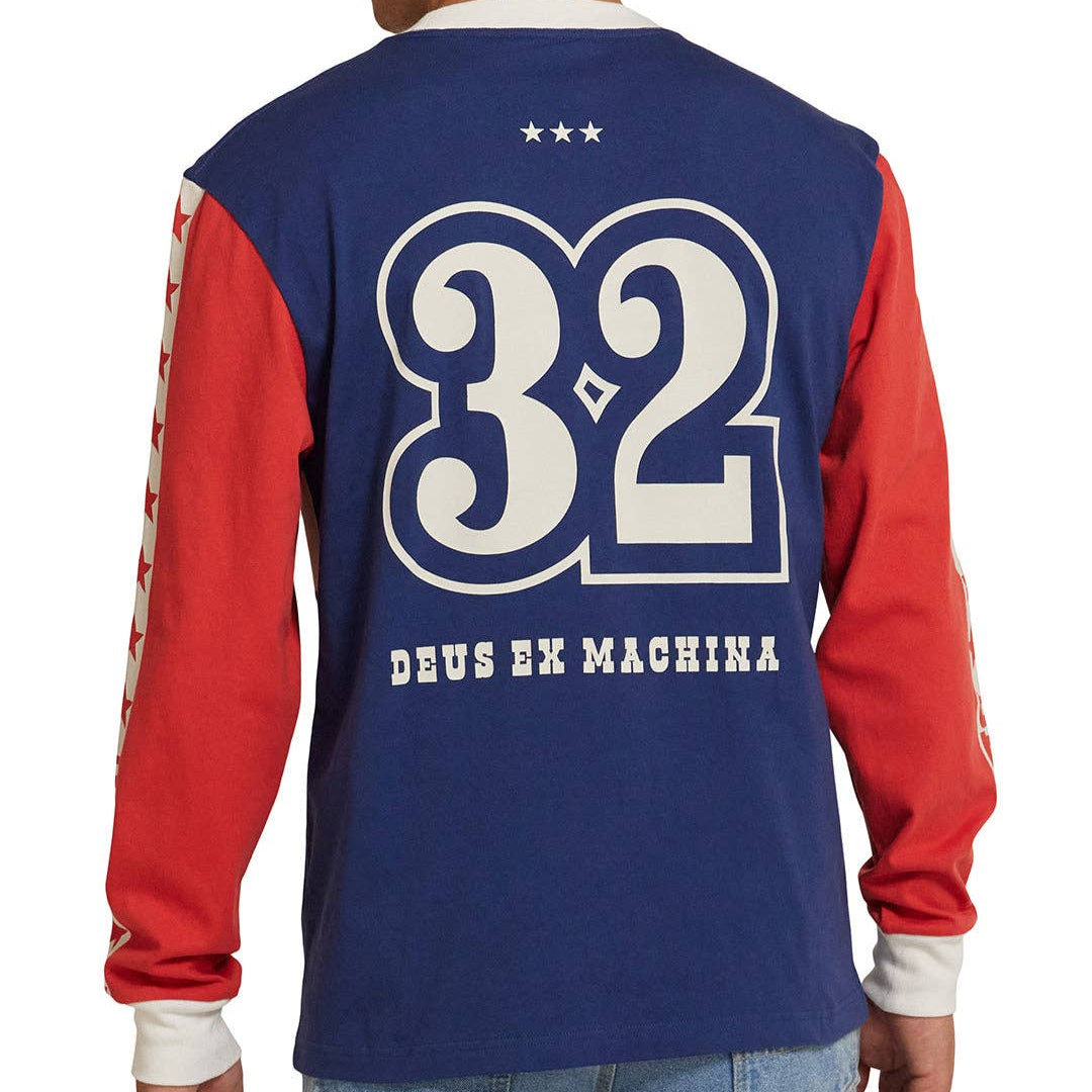 Round Up Long Sleeve Tee - Red-Blue