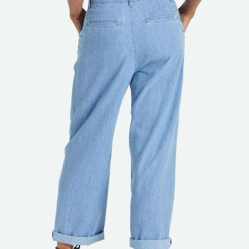 Brixton Victory Trouser Pant Faded Indigo female model back