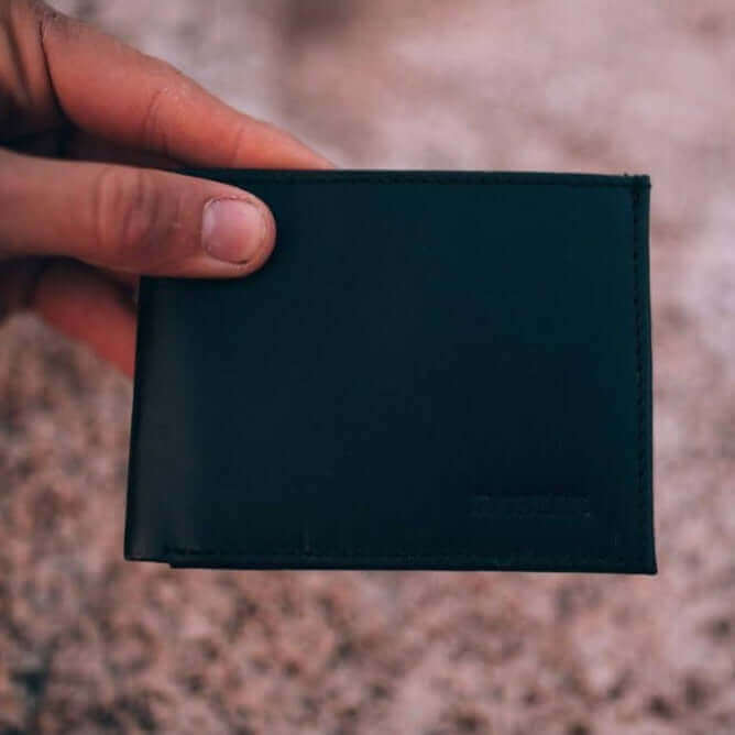 Bifold Leather Wallet-Black