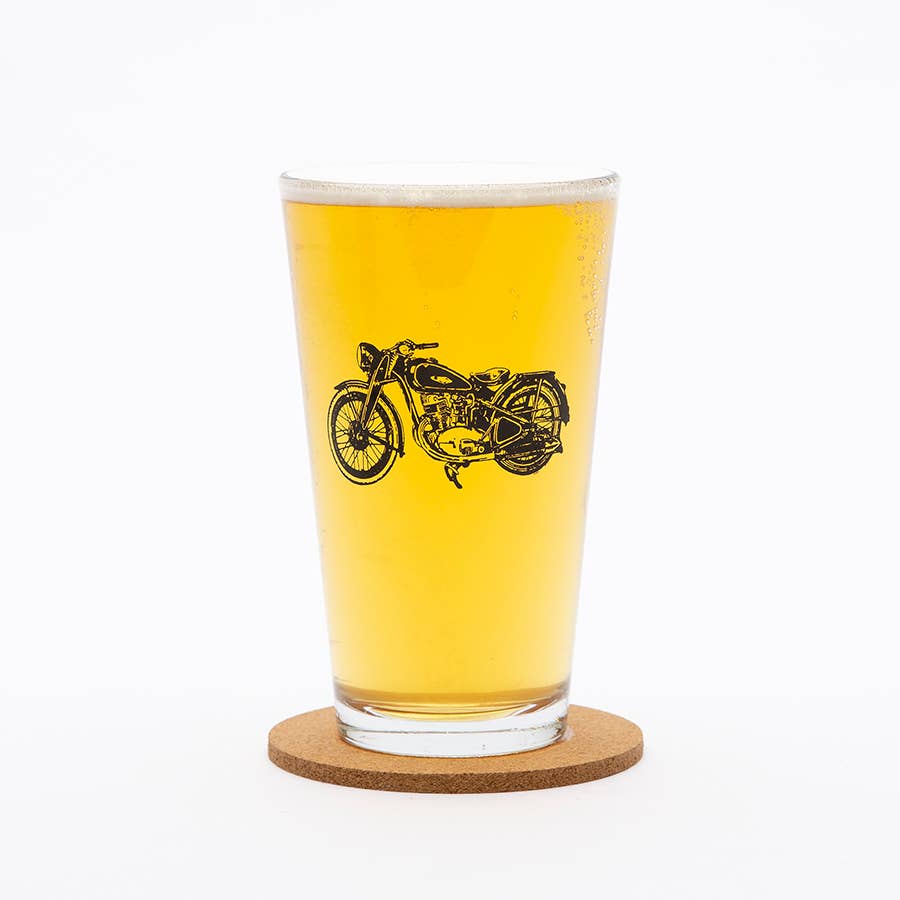 Motorcycle Pint Glass