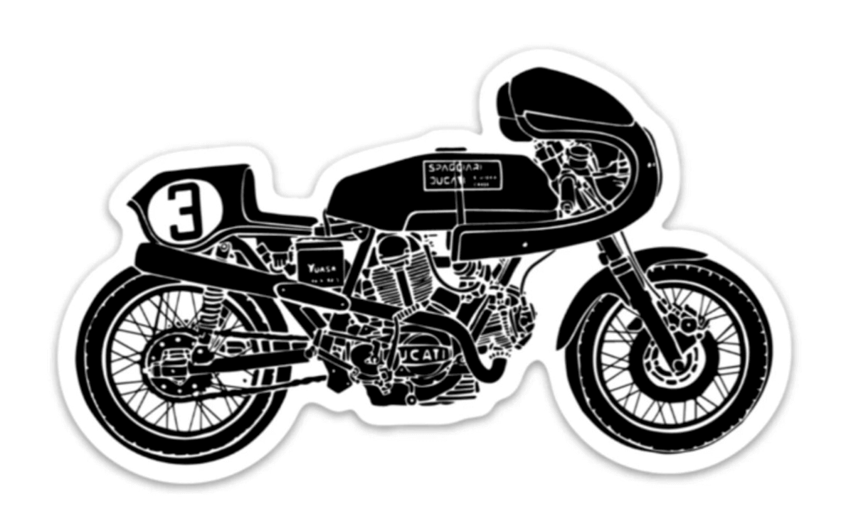 Vintage Motorcycle Sticker