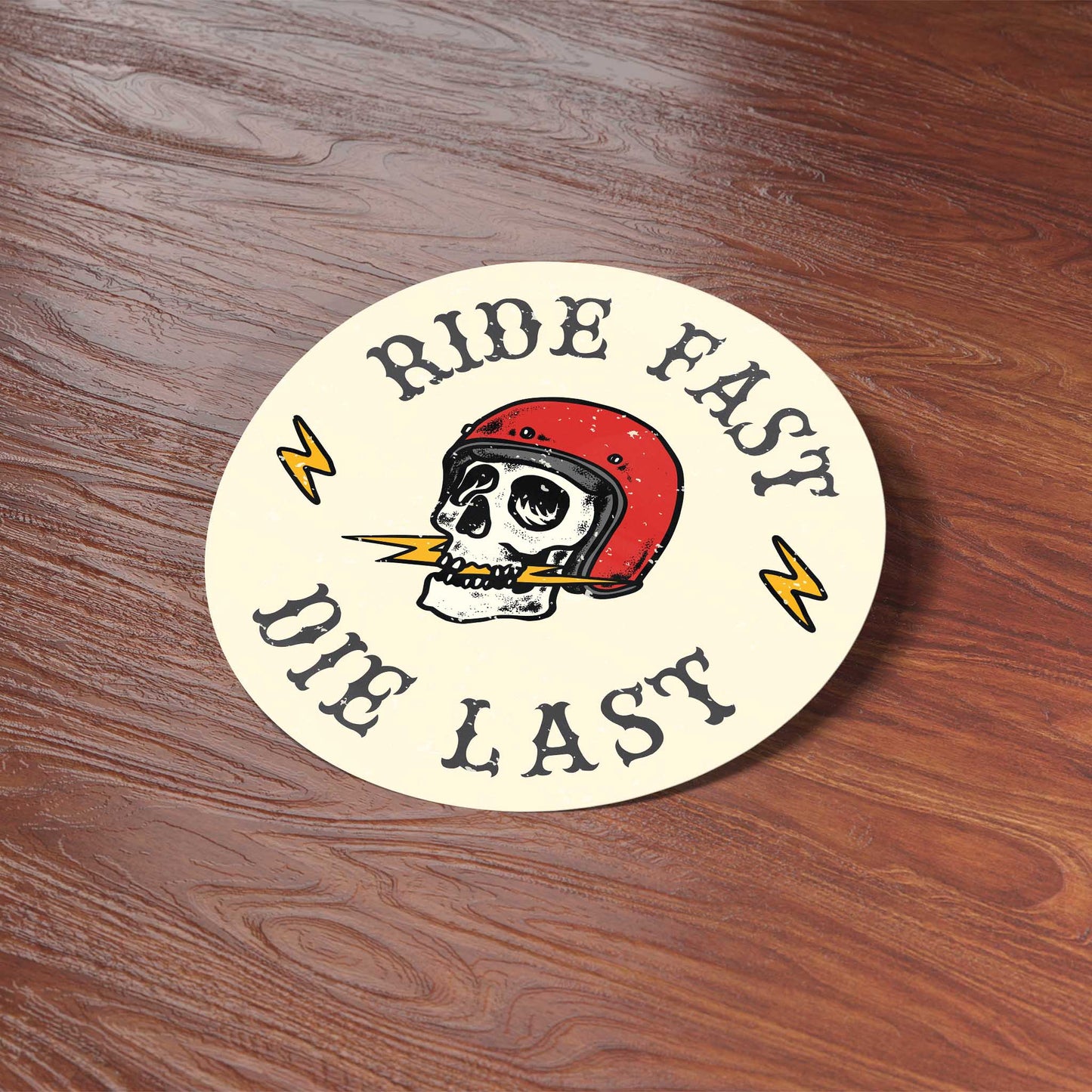 Ride Fast, Die Last Motorcycle Sticker