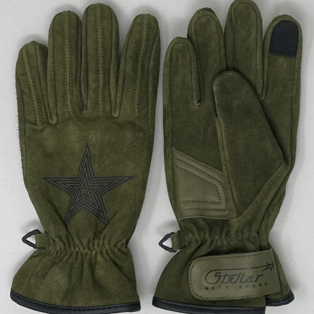 Stellar Gamma Ray Riding Gloves Green pair front