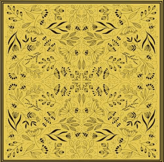 Pen+Pine Bee Bandana Full Design