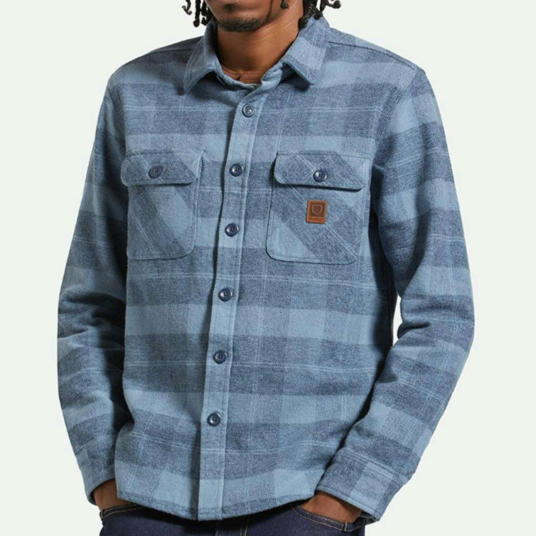 Bowery Heavyweight Flannel - Mirage Blue/Navy