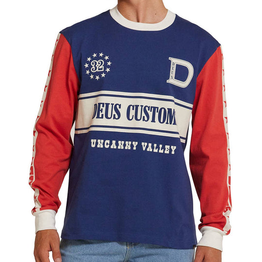 Round Up Long Sleeve Tee - Red-Blue
