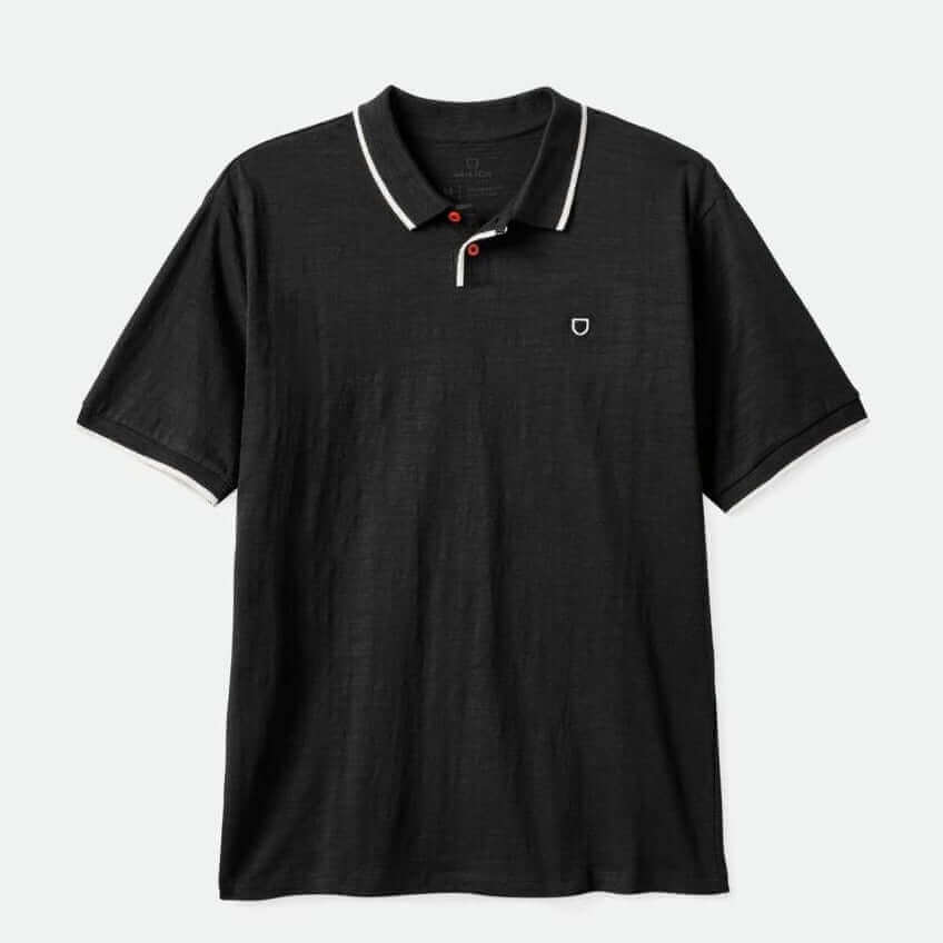 Brixton Proper S/S Polo Knit Black front