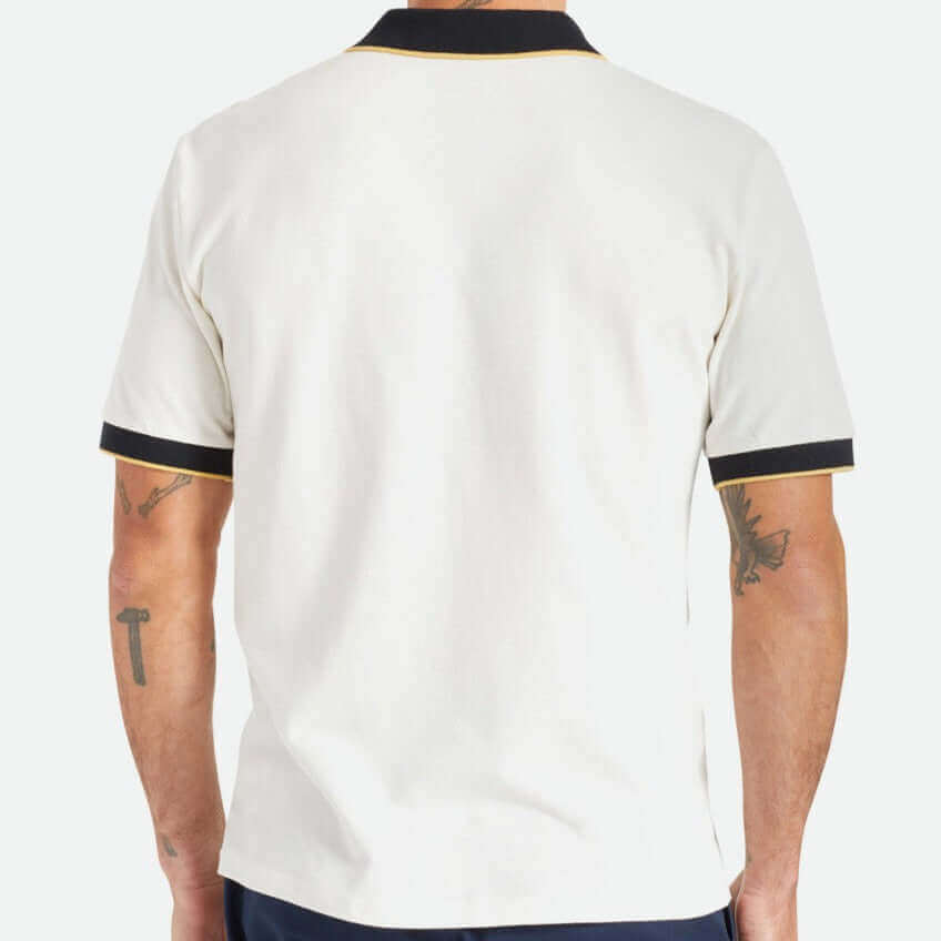 Brixton Proper S/S Polo Knit White back