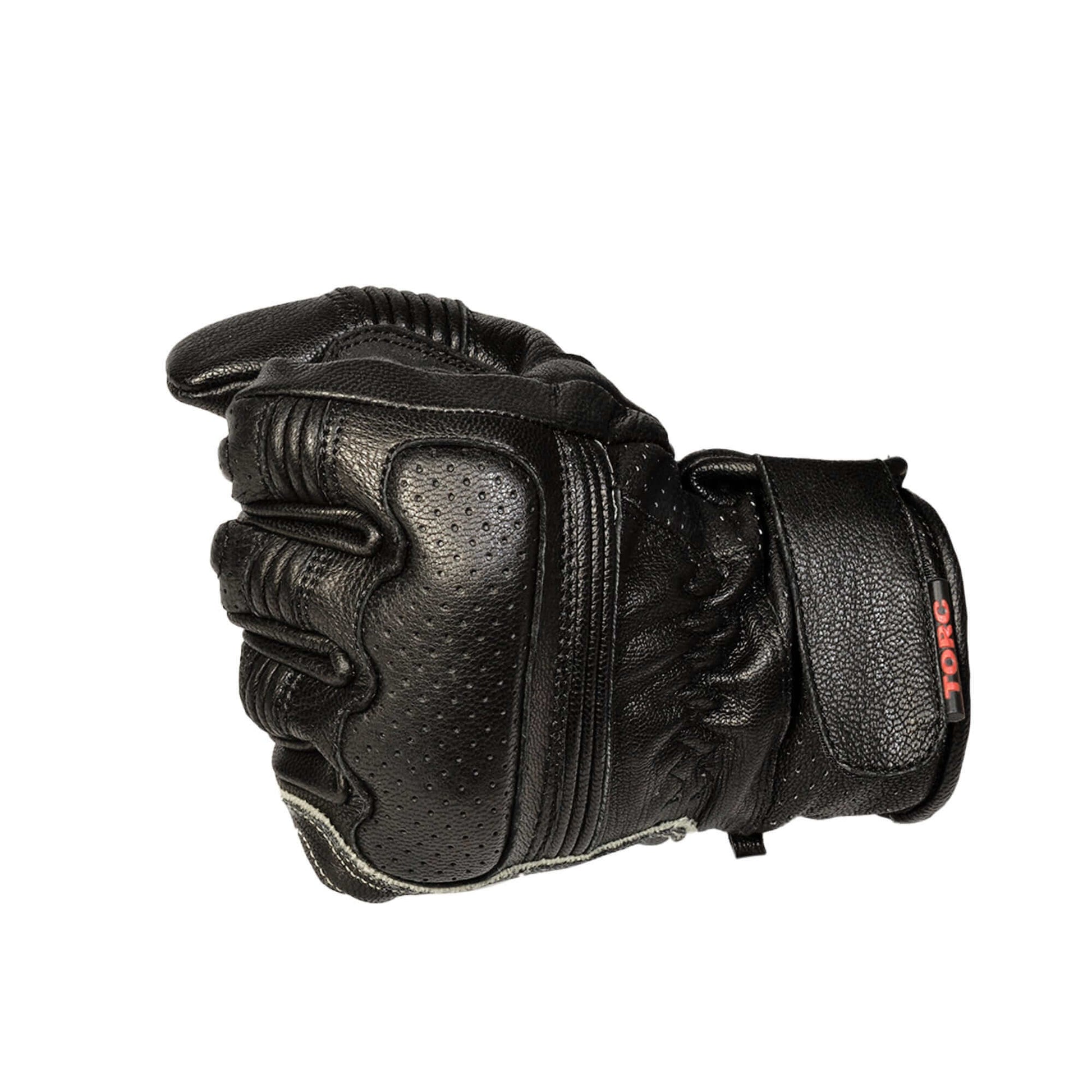 Torc Fullerton Black Motorcycle Gloves fist