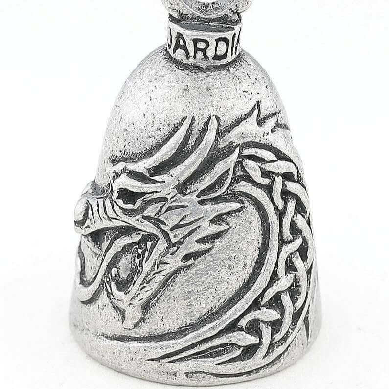 Celtic Dragon Guardian Angel Bell Design Close Up