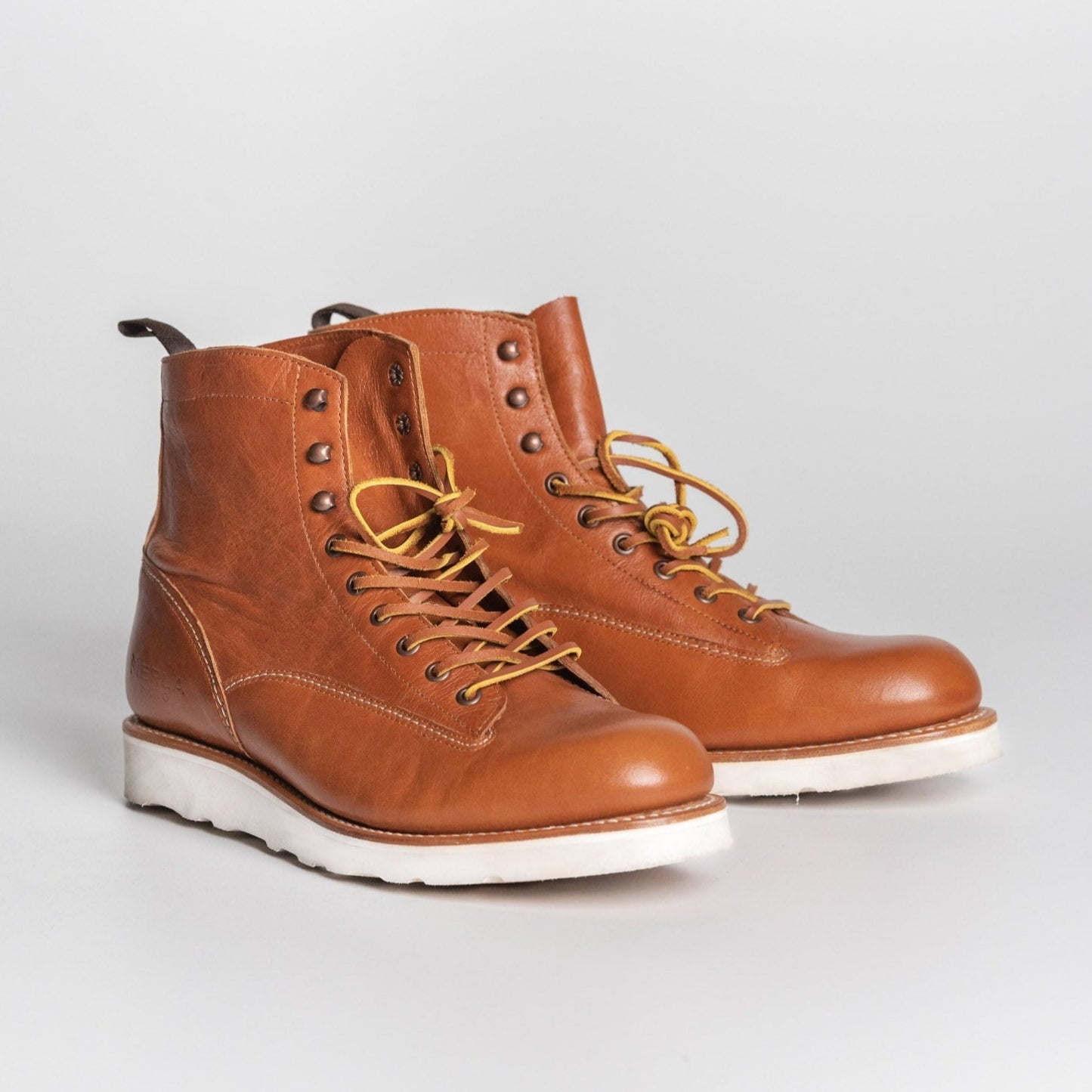 Risco - Mens Tan Leather Boots MERLA MOTO